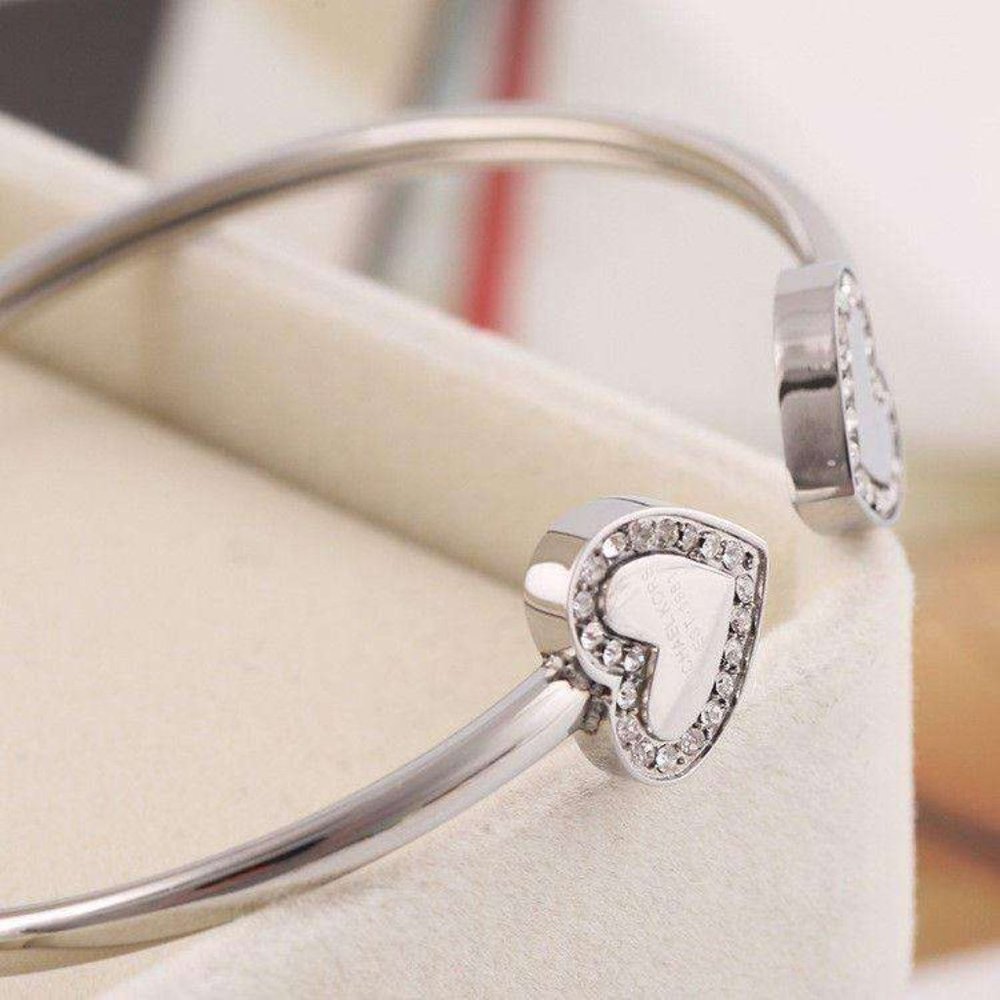 Michael Kors Silver Spring Sparkle Heart Cuff - Picture 4 of 7